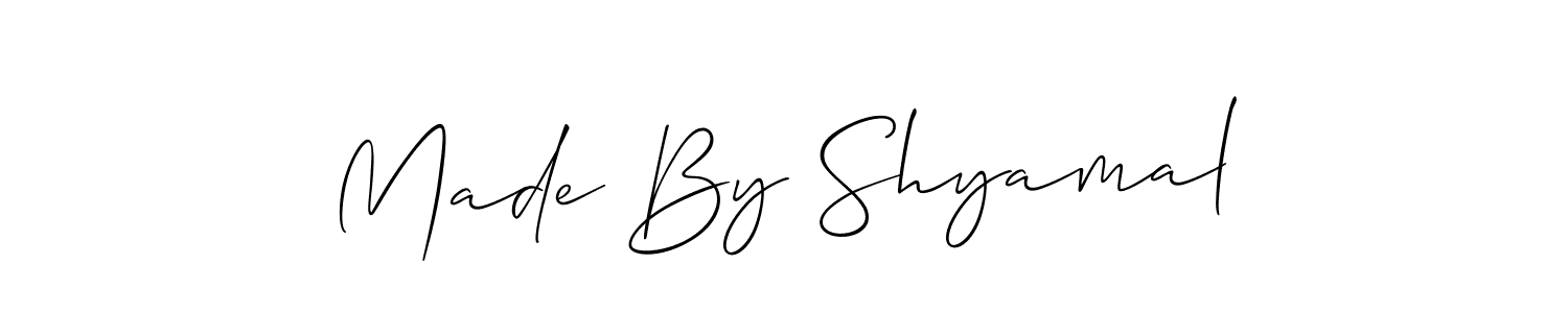 You should practise on your own different ways (Allison_Script) to write your name (Made By Shyamal) in signature. don't let someone else do it for you. Made By Shyamal signature style 2 images and pictures png