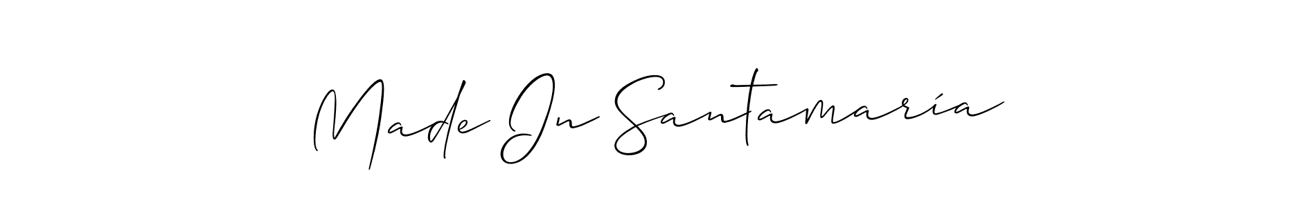 Create a beautiful signature design for name Made In Santamaría. With this signature (Allison_Script) fonts, you can make a handwritten signature for free. Made In Santamaría signature style 2 images and pictures png