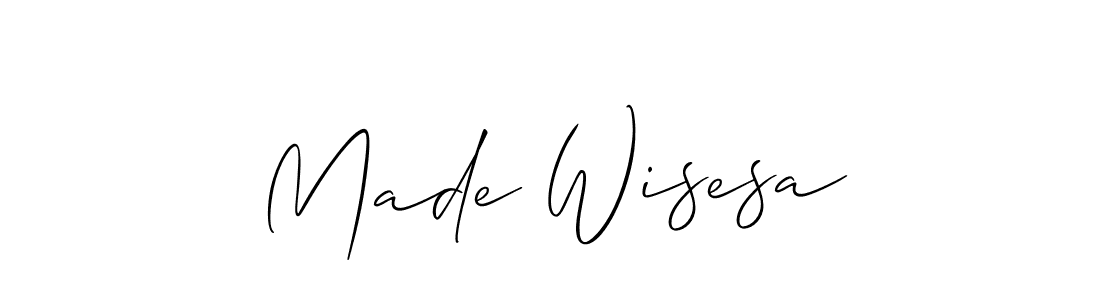 if you are searching for the best signature style for your name Made Wisesa. so please give up your signature search. here we have designed multiple signature styles  using Allison_Script. Made Wisesa signature style 2 images and pictures png