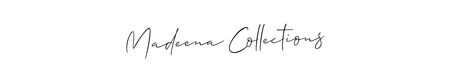 How to make Madeena Collections signature? Allison_Script is a professional autograph style. Create handwritten signature for Madeena Collections name. Madeena Collections signature style 2 images and pictures png