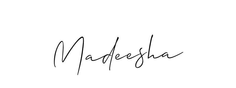 Madeesha stylish signature style. Best Handwritten Sign (Allison_Script) for my name. Handwritten Signature Collection Ideas for my name Madeesha. Madeesha signature style 2 images and pictures png