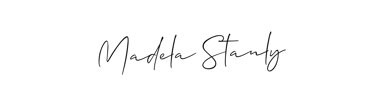 It looks lik you need a new signature style for name Madela Stanly. Design unique handwritten (Allison_Script) signature with our free signature maker in just a few clicks. Madela Stanly signature style 2 images and pictures png