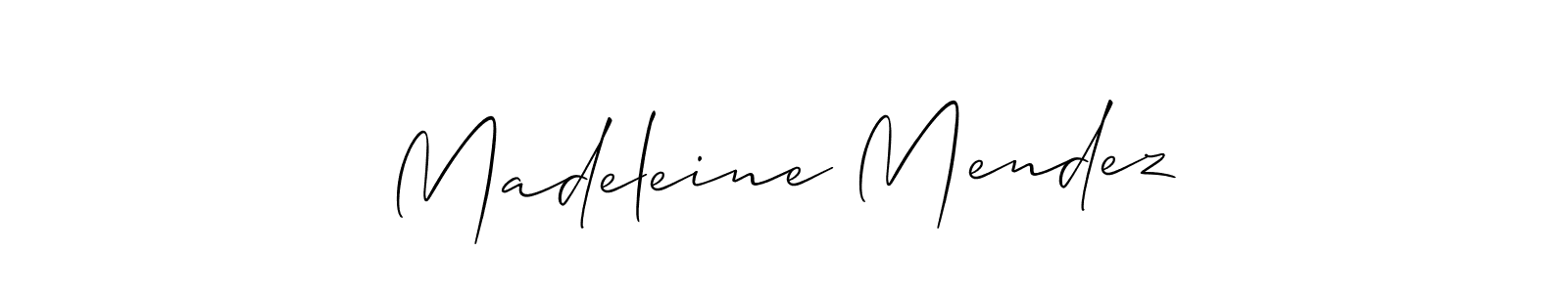 if you are searching for the best signature style for your name Madeleine Mendez. so please give up your signature search. here we have designed multiple signature styles  using Allison_Script. Madeleine Mendez signature style 2 images and pictures png