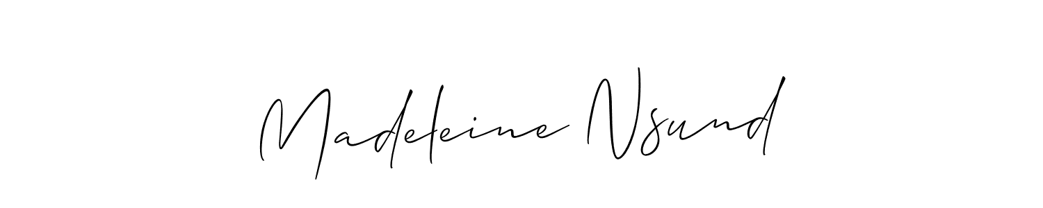 Once you've used our free online signature maker to create your best signature Allison_Script style, it's time to enjoy all of the benefits that Madeleine Nsund name signing documents. Madeleine Nsund signature style 2 images and pictures png