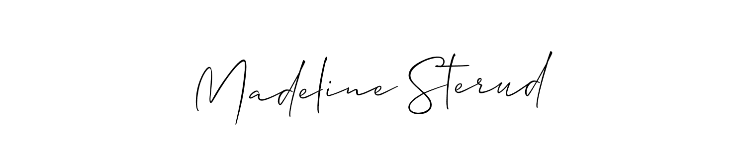 Make a short Madeline Sterud signature style. Manage your documents anywhere anytime using Allison_Script. Create and add eSignatures, submit forms, share and send files easily. Madeline Sterud signature style 2 images and pictures png