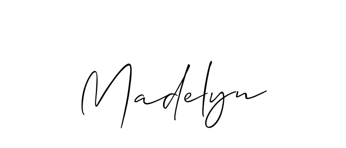 Design your own signature with our free online signature maker. With this signature software, you can create a handwritten (Allison_Script) signature for name Madelyn. Madelyn signature style 2 images and pictures png