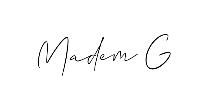 Make a beautiful signature design for name Madem G. Use this online signature maker to create a handwritten signature for free. Madem G signature style 2 images and pictures png