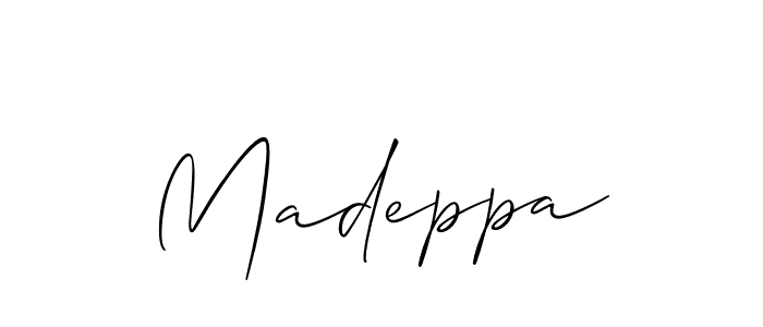 You should practise on your own different ways (Allison_Script) to write your name (Madeppa) in signature. don't let someone else do it for you. Madeppa signature style 2 images and pictures png