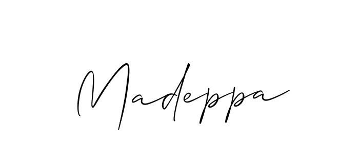 You should practise on your own different ways (Allison_Script) to write your name (Madeppa) in signature. don't let someone else do it for you. Madeppa signature style 2 images and pictures png