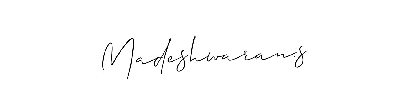 Create a beautiful signature design for name Madeshwaran.s. With this signature (Allison_Script) fonts, you can make a handwritten signature for free. Madeshwaran.s signature style 2 images and pictures png