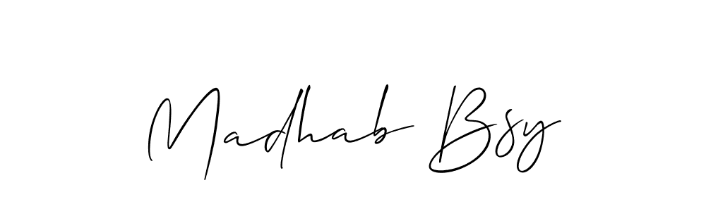 Best and Professional Signature Style for Madhab Bsy. Allison_Script Best Signature Style Collection. Madhab Bsy signature style 2 images and pictures png