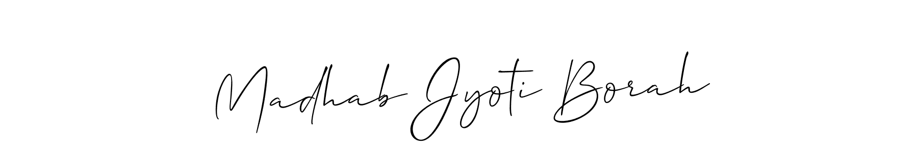 Use a signature maker to create a handwritten signature online. With this signature software, you can design (Allison_Script) your own signature for name Madhab Jyoti Borah. Madhab Jyoti Borah signature style 2 images and pictures png