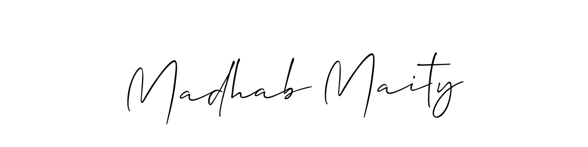 How to Draw Madhab Maity signature style? Allison_Script is a latest design signature styles for name Madhab Maity. Madhab Maity signature style 2 images and pictures png