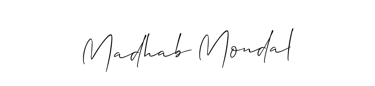You should practise on your own different ways (Allison_Script) to write your name (Madhab Mondal) in signature. don't let someone else do it for you. Madhab Mondal signature style 2 images and pictures png