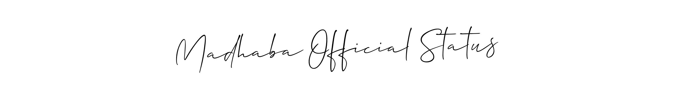 It looks lik you need a new signature style for name Madhaba Official Status. Design unique handwritten (Allison_Script) signature with our free signature maker in just a few clicks. Madhaba Official Status signature style 2 images and pictures png