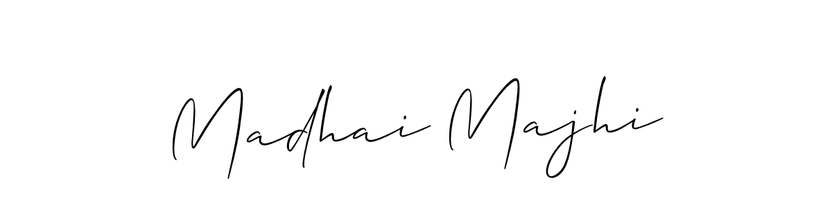 Create a beautiful signature design for name Madhai Majhi. With this signature (Allison_Script) fonts, you can make a handwritten signature for free. Madhai Majhi signature style 2 images and pictures png