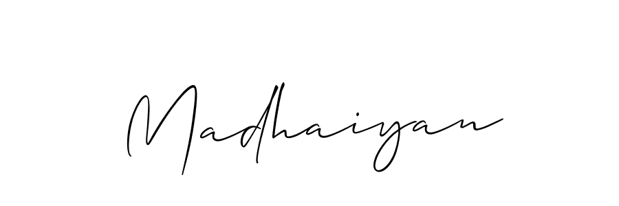 Make a beautiful signature design for name Madhaiyan. Use this online signature maker to create a handwritten signature for free. Madhaiyan signature style 2 images and pictures png