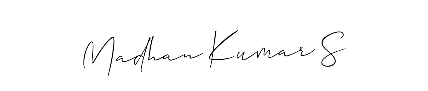 Similarly Allison_Script is the best handwritten signature design. Signature creator online .You can use it as an online autograph creator for name Madhan Kumar S. Madhan Kumar S signature style 2 images and pictures png