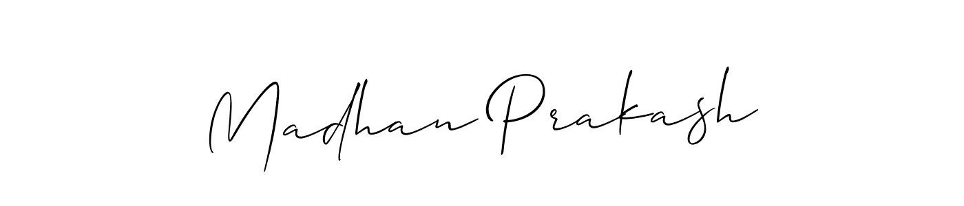 How to Draw Madhan Prakash signature style? Allison_Script is a latest design signature styles for name Madhan Prakash. Madhan Prakash signature style 2 images and pictures png