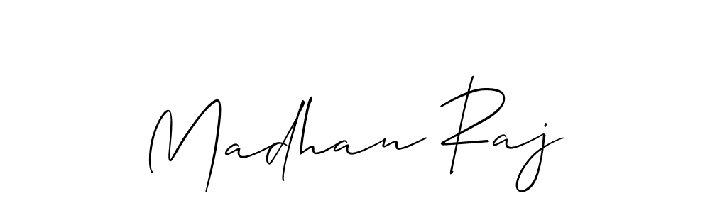 How to make Madhan Raj signature? Allison_Script is a professional autograph style. Create handwritten signature for Madhan Raj name. Madhan Raj signature style 2 images and pictures png