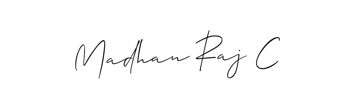 This is the best signature style for the Madhan Raj C name. Also you like these signature font (Allison_Script). Mix name signature. Madhan Raj C signature style 2 images and pictures png