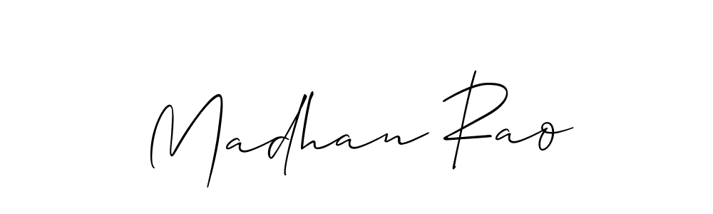 Also we have Madhan Rao name is the best signature style. Create professional handwritten signature collection using Allison_Script autograph style. Madhan Rao signature style 2 images and pictures png