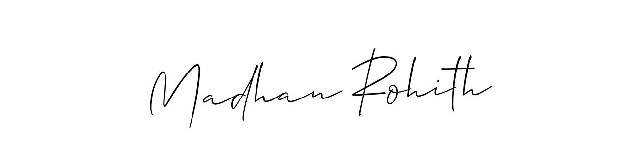 Create a beautiful signature design for name Madhan Rohith. With this signature (Allison_Script) fonts, you can make a handwritten signature for free. Madhan Rohith signature style 2 images and pictures png