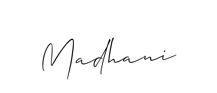 You should practise on your own different ways (Allison_Script) to write your name (Madhani) in signature. don't let someone else do it for you. Madhani signature style 2 images and pictures png