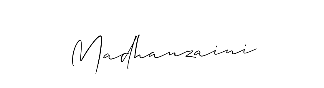 Create a beautiful signature design for name Madhanzaini. With this signature (Allison_Script) fonts, you can make a handwritten signature for free. Madhanzaini signature style 2 images and pictures png