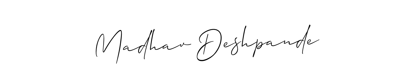 Best and Professional Signature Style for Madhav Deshpande. Allison_Script Best Signature Style Collection. Madhav Deshpande signature style 2 images and pictures png