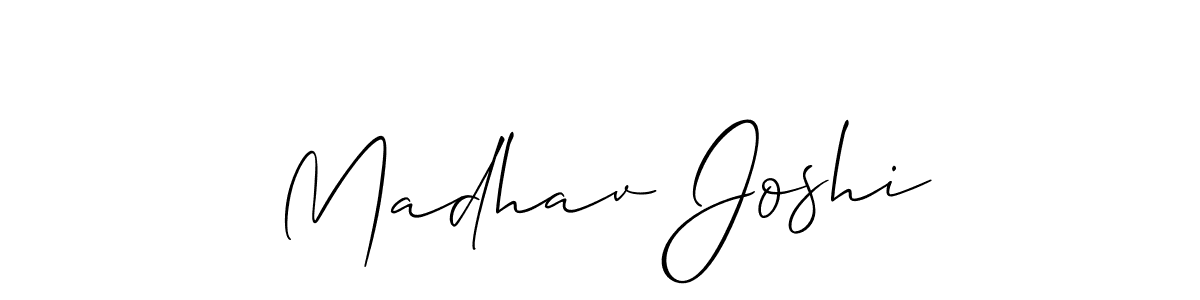 Madhav Joshi stylish signature style. Best Handwritten Sign (Allison_Script) for my name. Handwritten Signature Collection Ideas for my name Madhav Joshi. Madhav Joshi signature style 2 images and pictures png