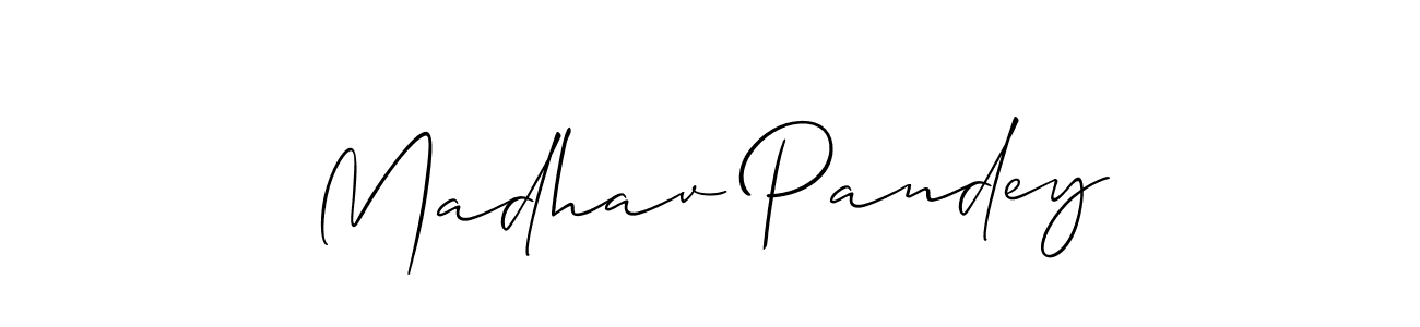 Also we have Madhav Pandey name is the best signature style. Create professional handwritten signature collection using Allison_Script autograph style. Madhav Pandey signature style 2 images and pictures png