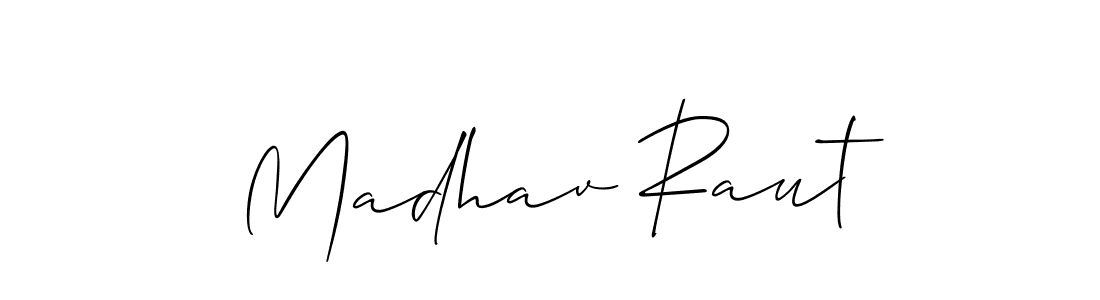 Make a beautiful signature design for name Madhav Raut. With this signature (Allison_Script) style, you can create a handwritten signature for free. Madhav Raut signature style 2 images and pictures png