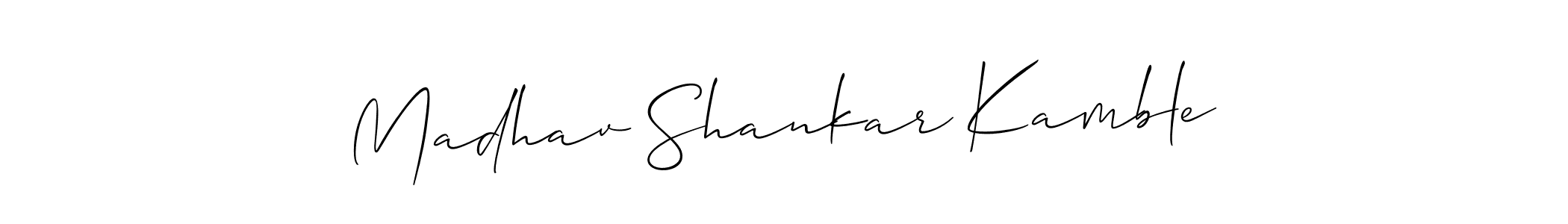 if you are searching for the best signature style for your name Madhav Shankar Kamble. so please give up your signature search. here we have designed multiple signature styles  using Allison_Script. Madhav Shankar Kamble signature style 2 images and pictures png