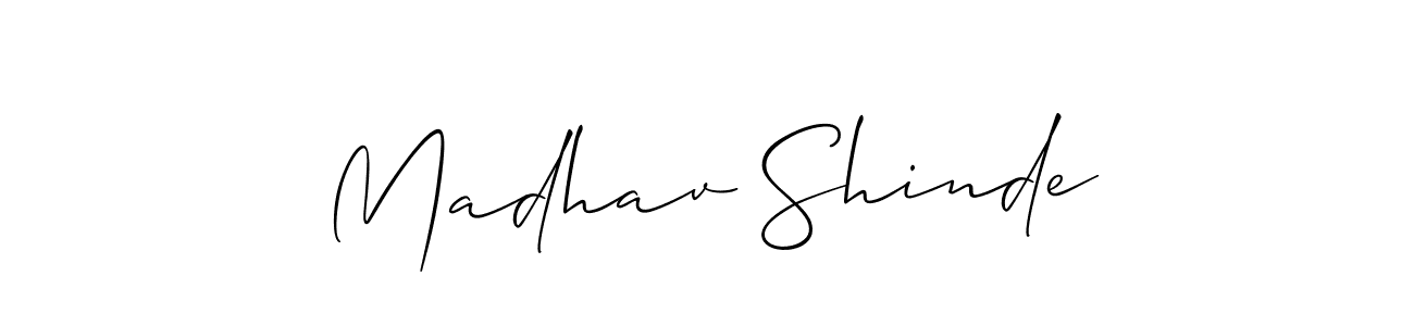 How to Draw Madhav Shinde signature style? Allison_Script is a latest design signature styles for name Madhav Shinde. Madhav Shinde signature style 2 images and pictures png