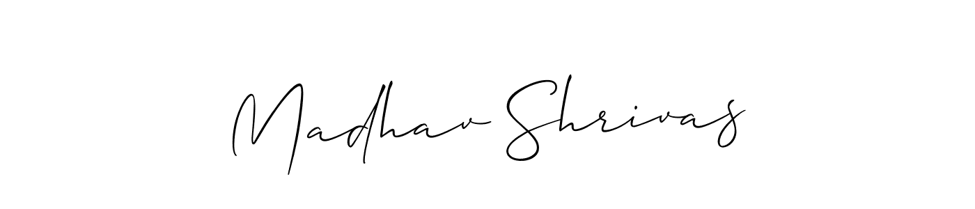 Madhav Shrivas stylish signature style. Best Handwritten Sign (Allison_Script) for my name. Handwritten Signature Collection Ideas for my name Madhav Shrivas. Madhav Shrivas signature style 2 images and pictures png