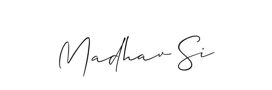 It looks lik you need a new signature style for name Madhav Si. Design unique handwritten (Allison_Script) signature with our free signature maker in just a few clicks. Madhav Si signature style 2 images and pictures png