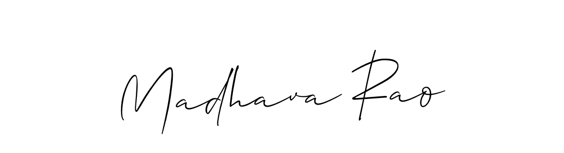 You should practise on your own different ways (Allison_Script) to write your name (Madhava Rao) in signature. don't let someone else do it for you. Madhava Rao signature style 2 images and pictures png