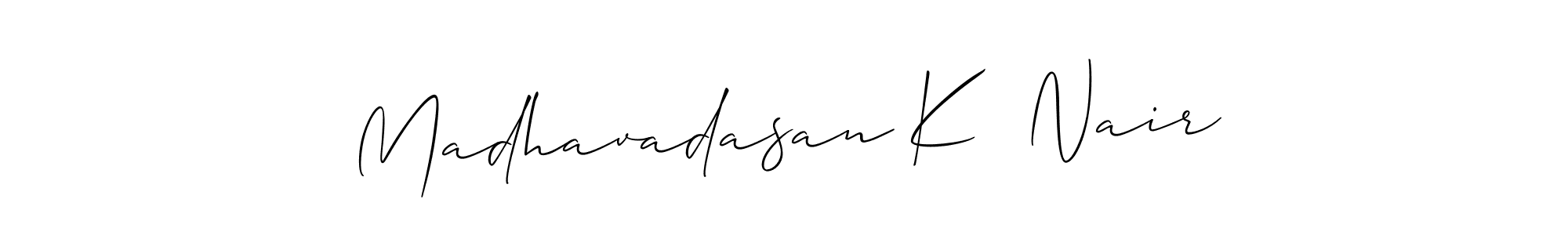 Once you've used our free online signature maker to create your best signature Allison_Script style, it's time to enjoy all of the benefits that Madhavadasan K  Nair name signing documents. Madhavadasan K  Nair signature style 2 images and pictures png