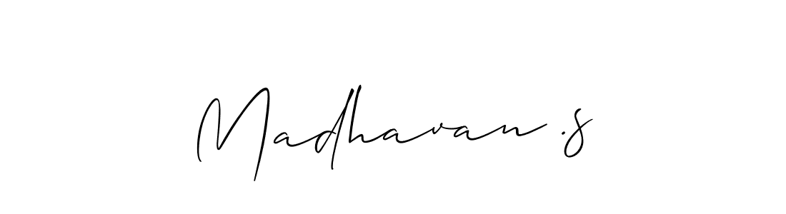 Make a short Madhavan .s signature style. Manage your documents anywhere anytime using Allison_Script. Create and add eSignatures, submit forms, share and send files easily. Madhavan .s signature style 2 images and pictures png