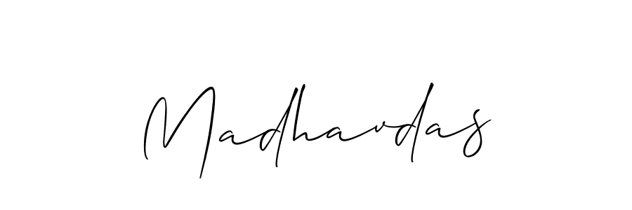 Design your own signature with our free online signature maker. With this signature software, you can create a handwritten (Allison_Script) signature for name Madhavdas. Madhavdas signature style 2 images and pictures png