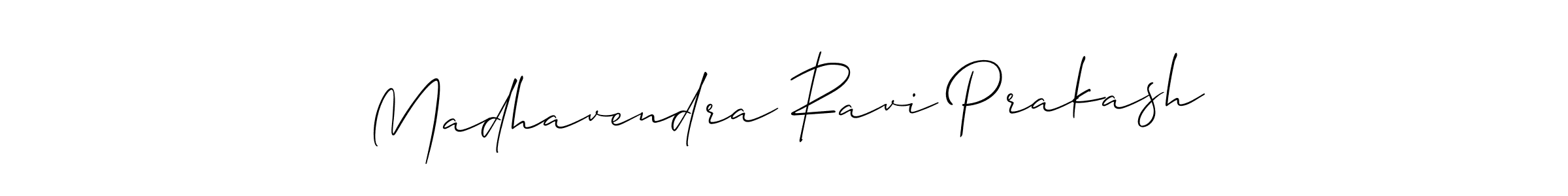 Create a beautiful signature design for name Madhavendra Ravi Prakash. With this signature (Allison_Script) fonts, you can make a handwritten signature for free. Madhavendra Ravi Prakash signature style 2 images and pictures png