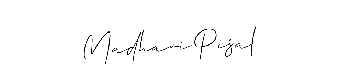 Use a signature maker to create a handwritten signature online. With this signature software, you can design (Allison_Script) your own signature for name Madhavi Pisal. Madhavi Pisal signature style 2 images and pictures png