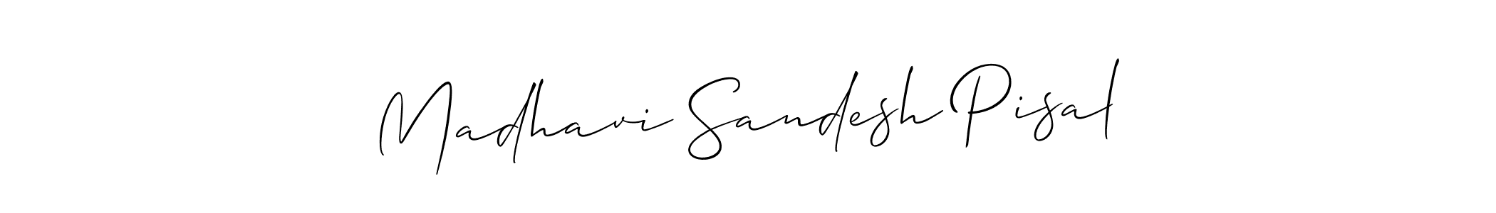 This is the best signature style for the Madhavi Sandesh Pisal name. Also you like these signature font (Allison_Script). Mix name signature. Madhavi Sandesh Pisal signature style 2 images and pictures png