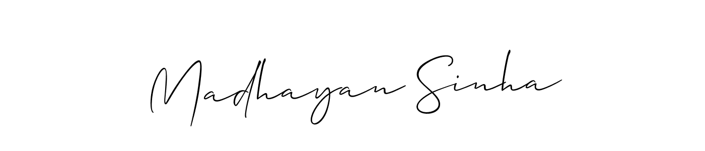 Once you've used our free online signature maker to create your best signature Allison_Script style, it's time to enjoy all of the benefits that Madhayan Sinha name signing documents. Madhayan Sinha signature style 2 images and pictures png