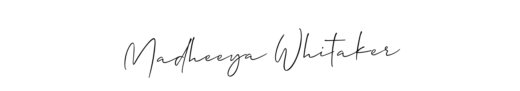 See photos of Madheeya Whitaker official signature by Spectra . Check more albums & portfolios. Read reviews & check more about Allison_Script font. Madheeya Whitaker signature style 2 images and pictures png