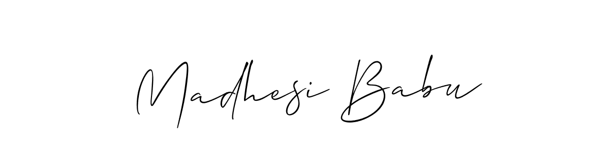 Madhesi Babu stylish signature style. Best Handwritten Sign (Allison_Script) for my name. Handwritten Signature Collection Ideas for my name Madhesi Babu. Madhesi Babu signature style 2 images and pictures png