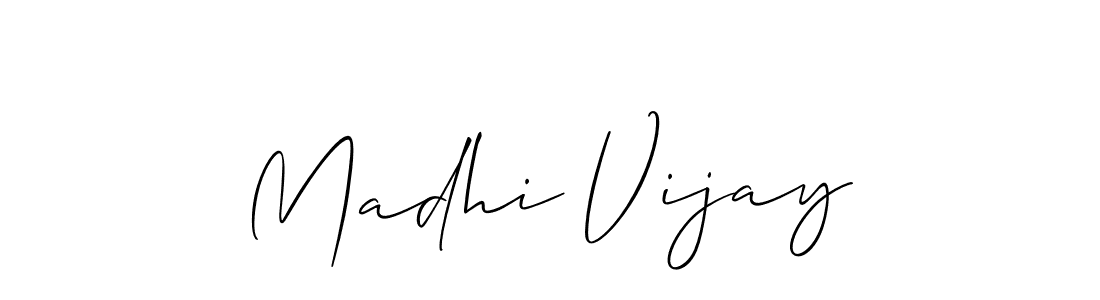 Also You can easily find your signature by using the search form. We will create Madhi Vijay name handwritten signature images for you free of cost using Allison_Script sign style. Madhi Vijay signature style 2 images and pictures png