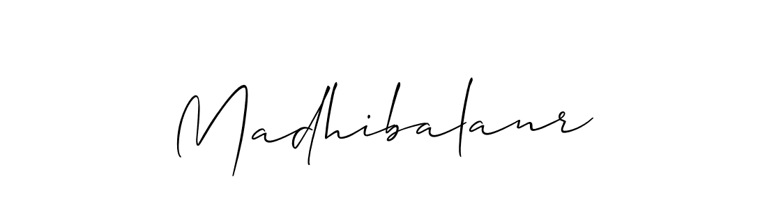 How to make Madhibalanr name signature. Use Allison_Script style for creating short signs online. This is the latest handwritten sign. Madhibalanr signature style 2 images and pictures png