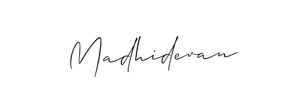 Make a short Madhidevan signature style. Manage your documents anywhere anytime using Allison_Script. Create and add eSignatures, submit forms, share and send files easily. Madhidevan signature style 2 images and pictures png